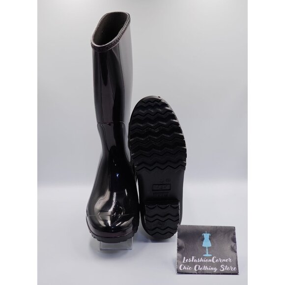 UGG Women's Eggplant Shaye Tall Glossy Waterproof Rain Boots Size 11 2519 - Picture 5 of 16